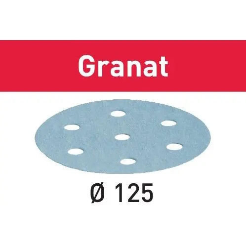 Festool Granat D125 P60 Sanding sheet  125 mm, grit 60, 10 pieces in a bag