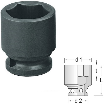 Gedore K 19 32 Impact socket 1/2" hex 32 mm