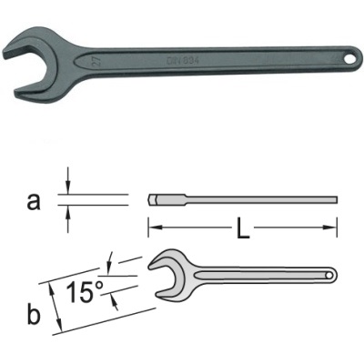 Gedore 894 8 Single open ended spanner 8 mm