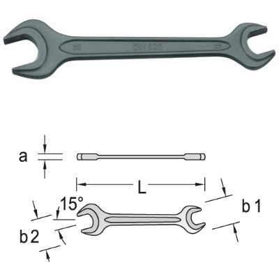 Gedore 895 17x19 Double open ended spanner 17x19 mm