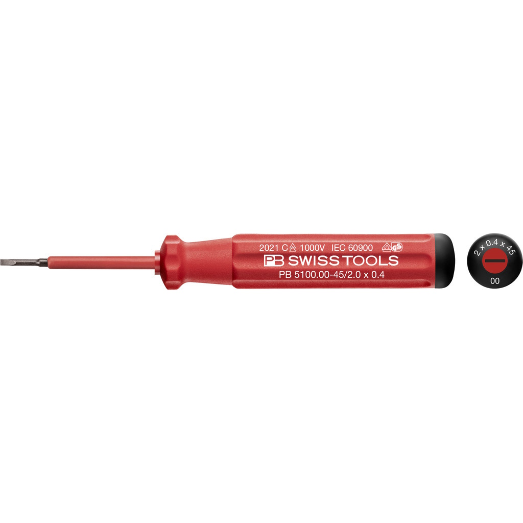 PB Swiss Tools 5100.00-45 Classic VDE schroevendraaier zaagsnede maat 00