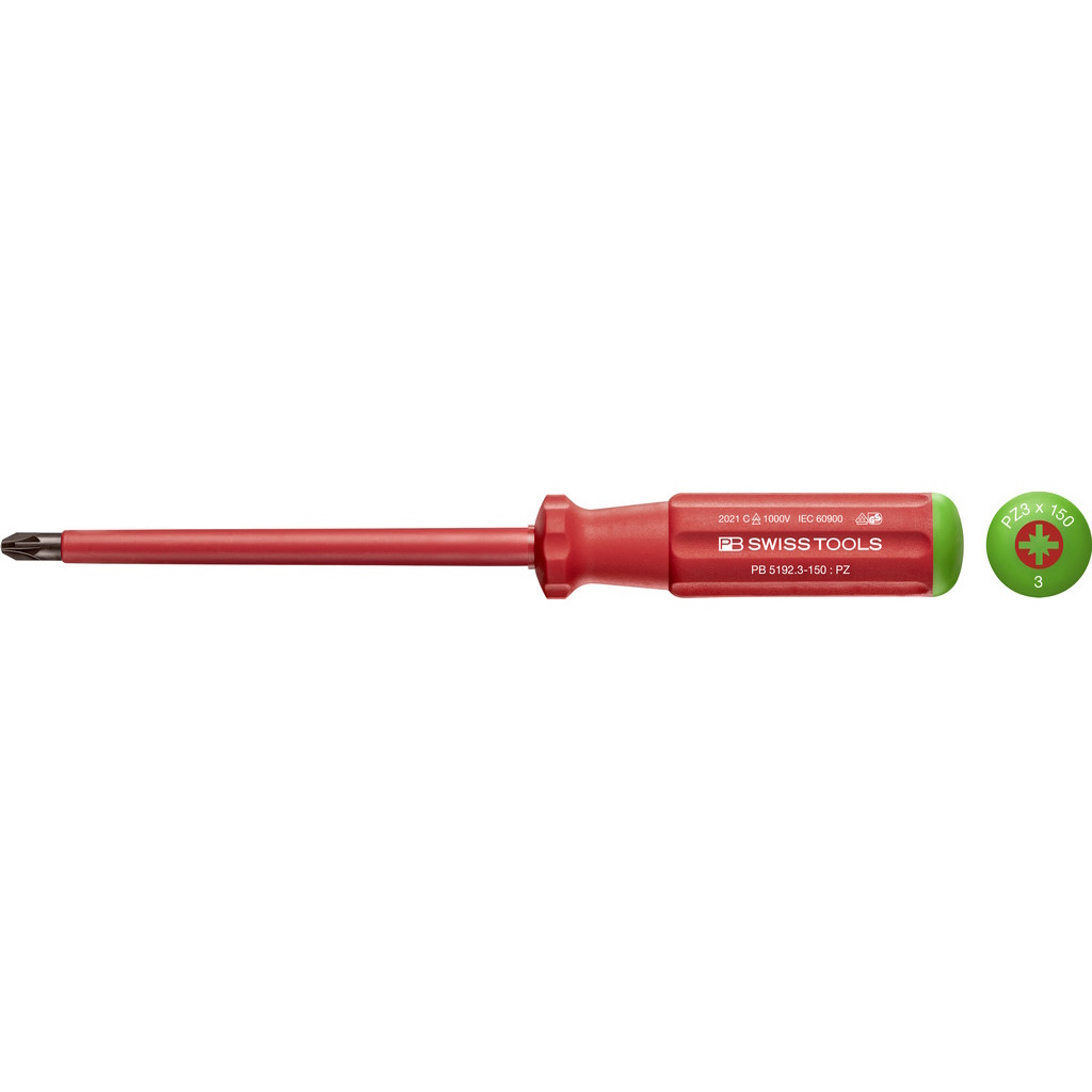 PB Swiss Tools 5192.3-150 Classic VDE schroevendraaier kruiskop Pozidriv maat PZ3